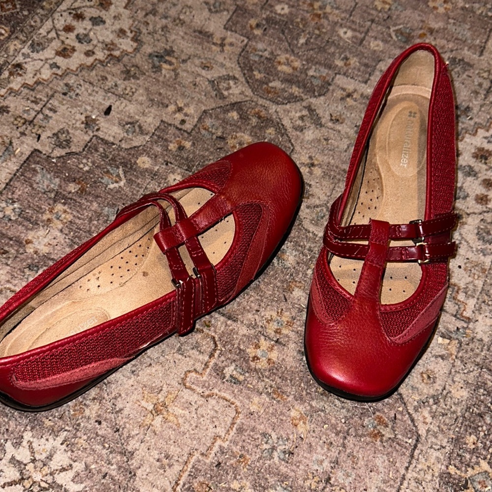 cherry red naturalizer sneaker flats